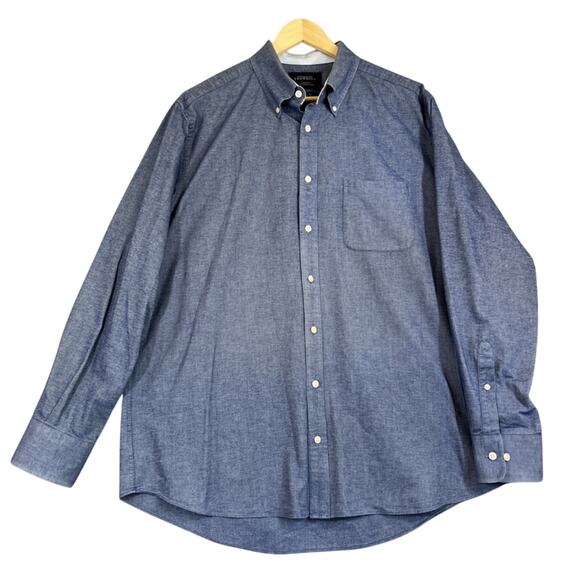Charles Tyrwhitt Shirt Mens Large Blue Weekend Classic Fit Button Down Preppy - Picture 1 of 9